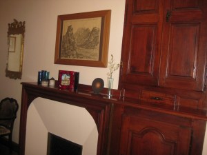 One of the guest bedrooms with original woodwork intact
