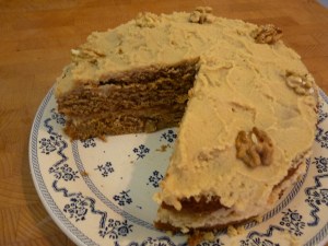 The failed coffee cake. It can't be all that bad.  We'll eat it.