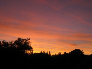 Nearly gone, the sun