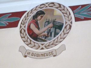 A bobbin worker immortalised in Laroque's Council Chamber