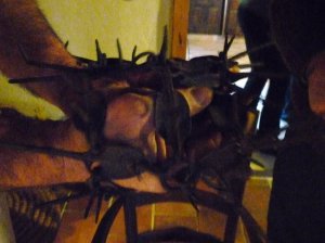 A fiersome anti-wolf collar for a dog