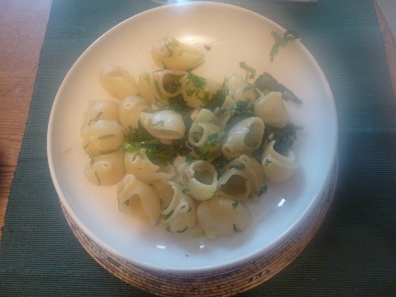 Wild garlic pasta, David Lebovitz style.