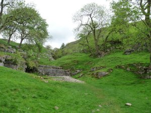 That's all it was: a dried stream bed.