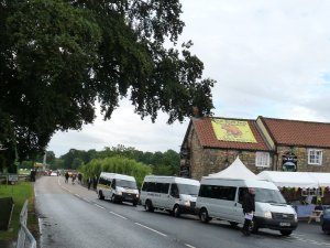 The busy streets of West Tanfield, 8.00 a.m. , Tour Stage One.