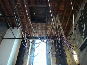 Bell ropes ready for action.