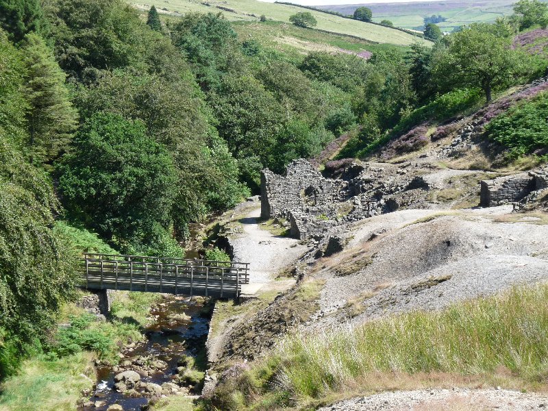 An old lead-works, spoil heaps, a river and a perfect picnic spot.