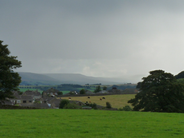 Outside the showground: on our way home now.