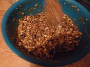 Stirring the pudding mixture and making a wish.