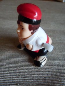 Our caganer is clockwork.  He does back-flips.