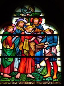 The miracle of the loaves and fishes.