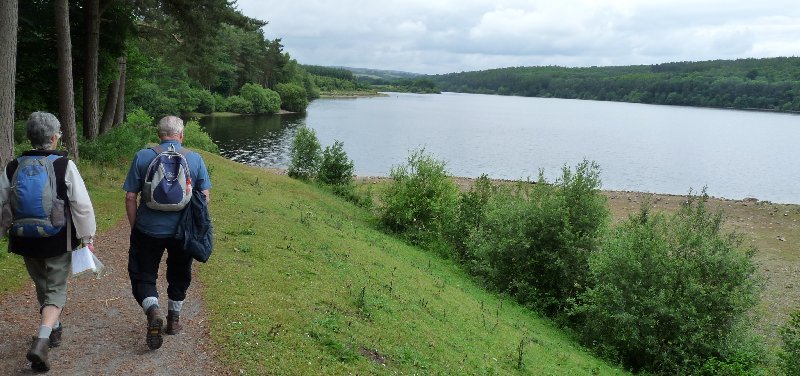 Starting round Swinsty reservoir.  It's not raining yet......