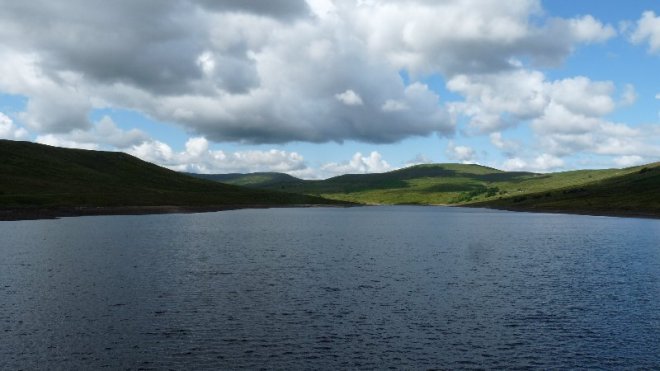 Scar House Reservoir, scene of our bird-watching walk.