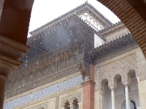 Real Alcazar in the rain.