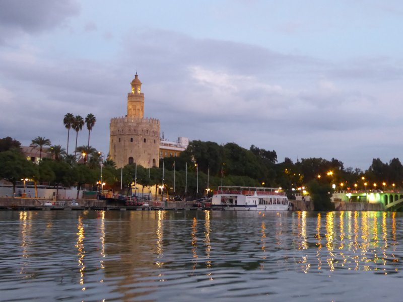 Torre del Oro by night: or Seville as not seen by Columbus.