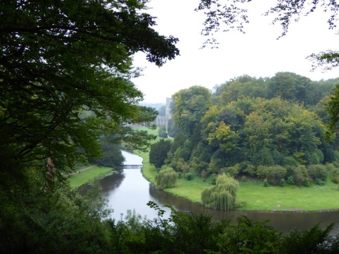 Walk round the grounds of Studley Royal, and this will be your first sighting of Fountains Abbey.