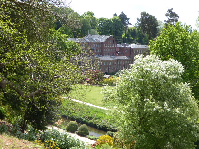 Quarry Bank Mill seen from the gardens.