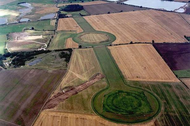 An ariel view of Thornborough Henges (photo courtesy of Historic England)