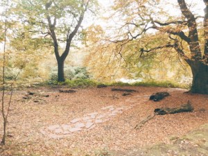 Richard Long's 'Red Slate Line'.