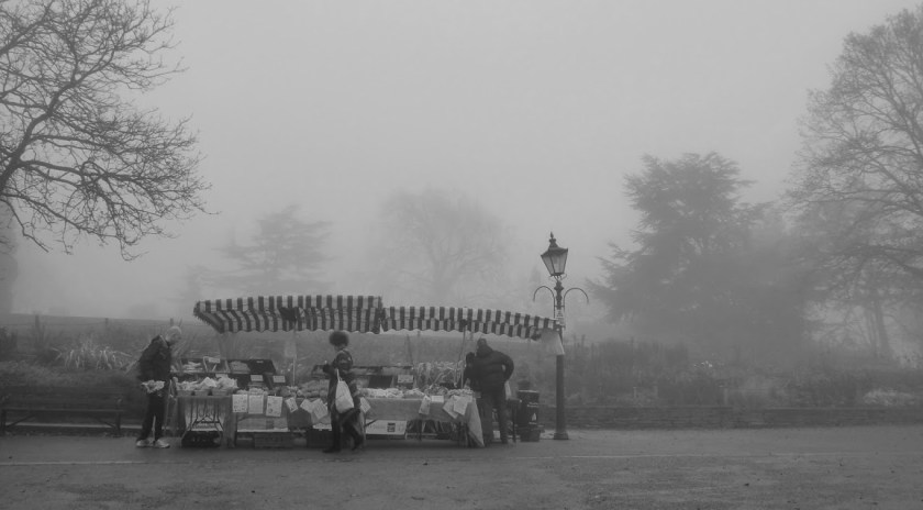 Buying winter vegetables.